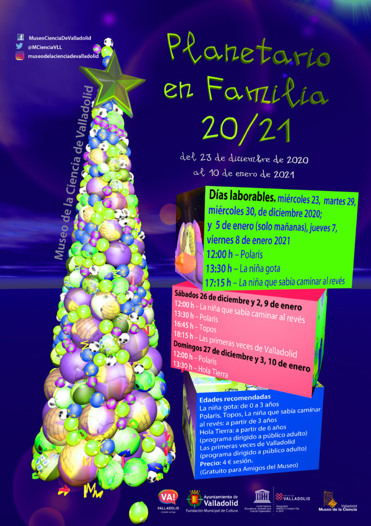 Cartel Planetario en familia